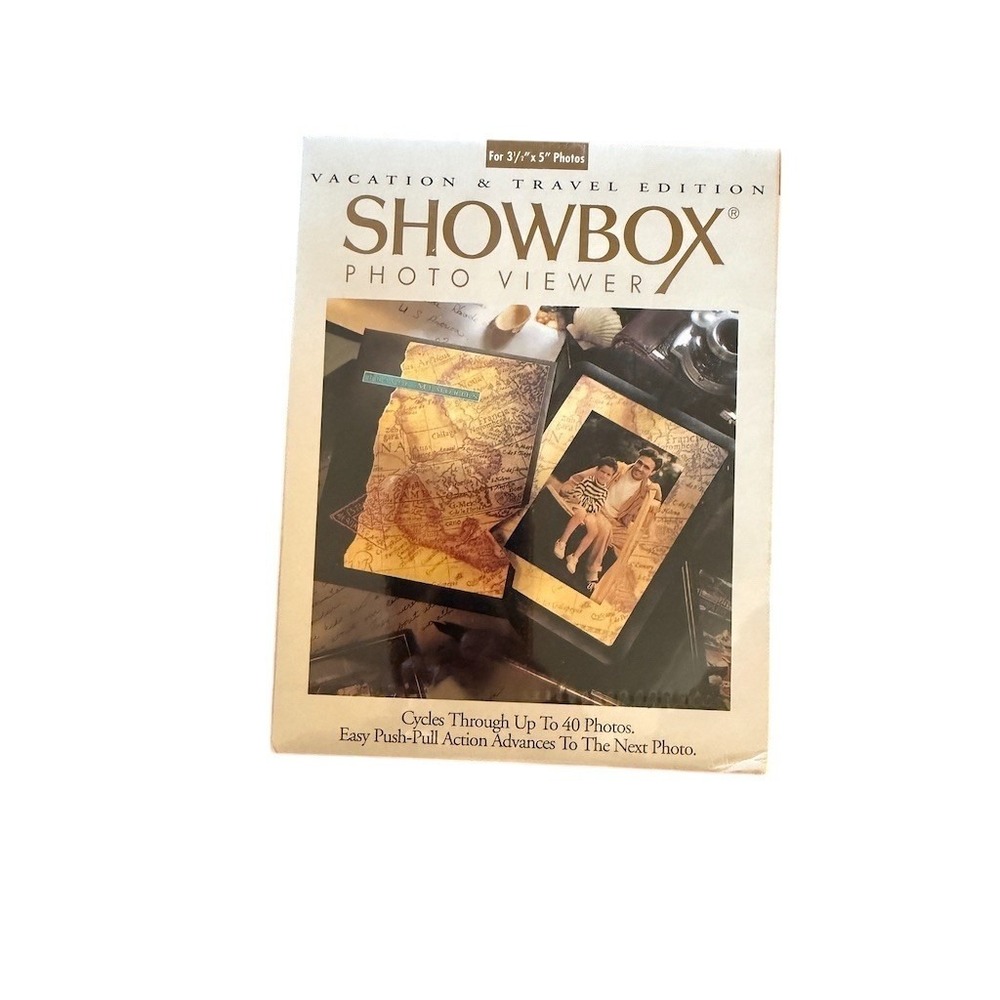 Burnes Showbox Photo Viewer Vacation & Travel 3.5x5 Flip Album Holds‎ 40